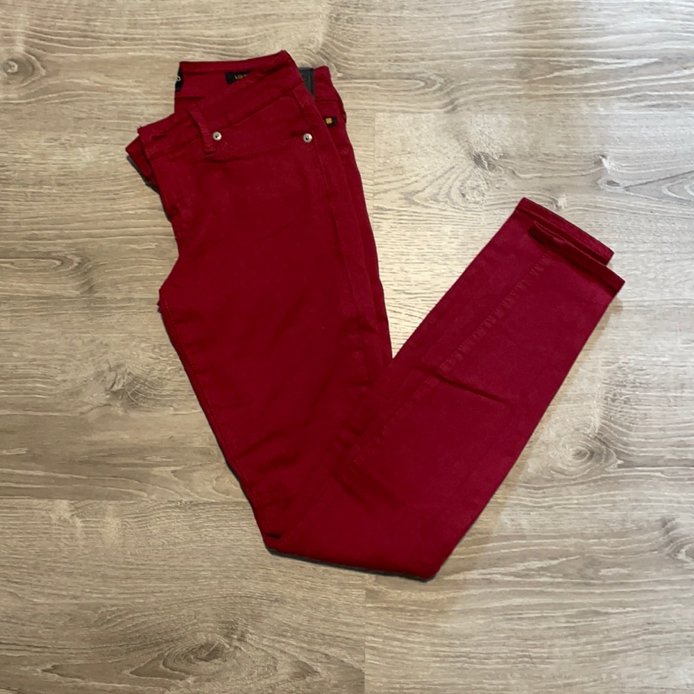 Lolita skinny Jean in burgundy/red